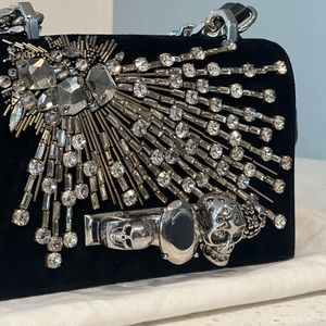 Jeweled Mini Crystal Satchel Bag